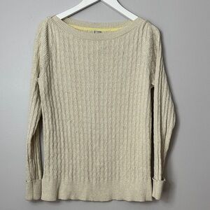Women's Cream Cable Knit Sweater size XL